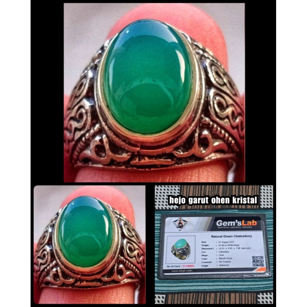 natural batu ijo garut ohen super kristal full daging