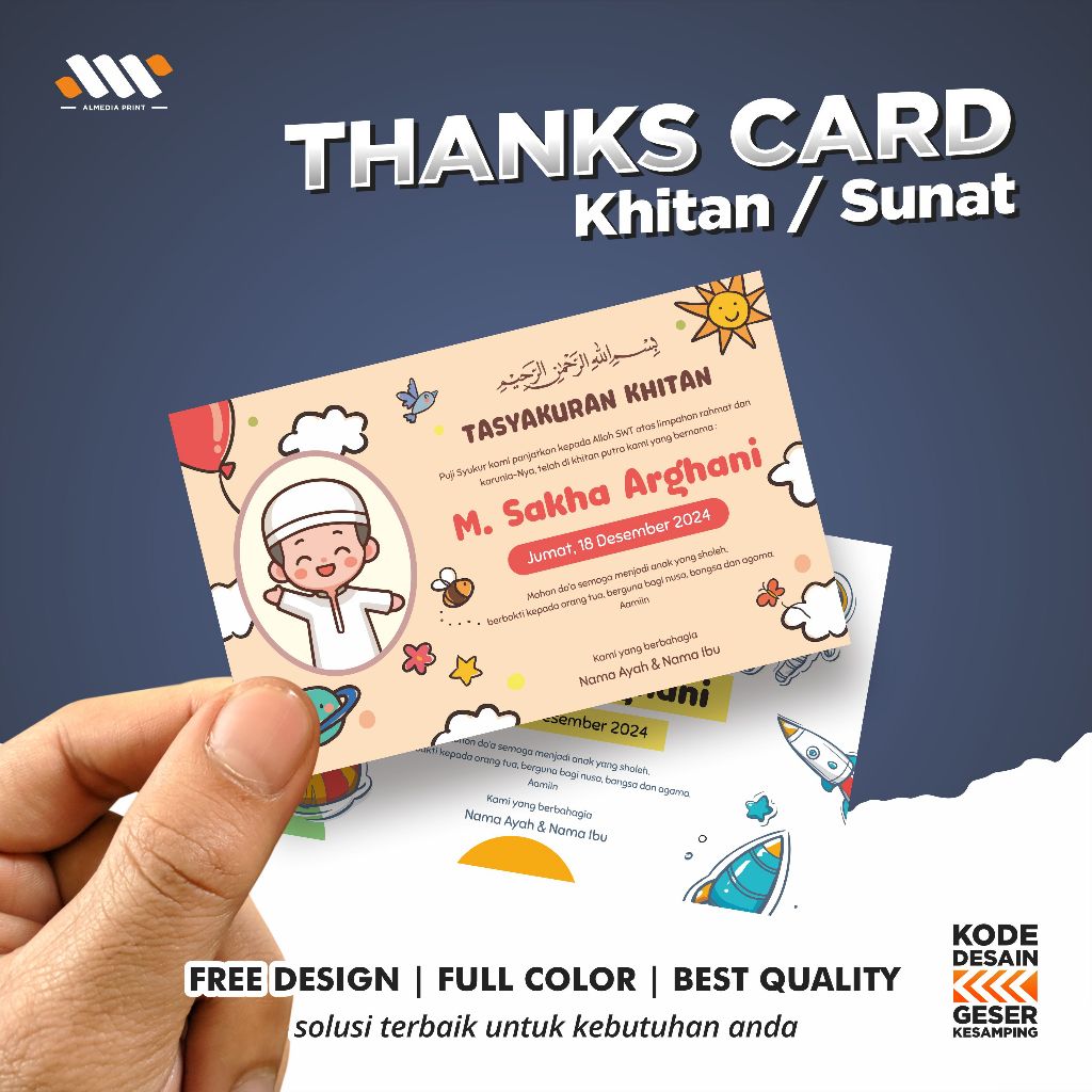 

Cetak Kartu Khitan Sunat Sticker Stiker Khitan (GRATIS DESAIN)