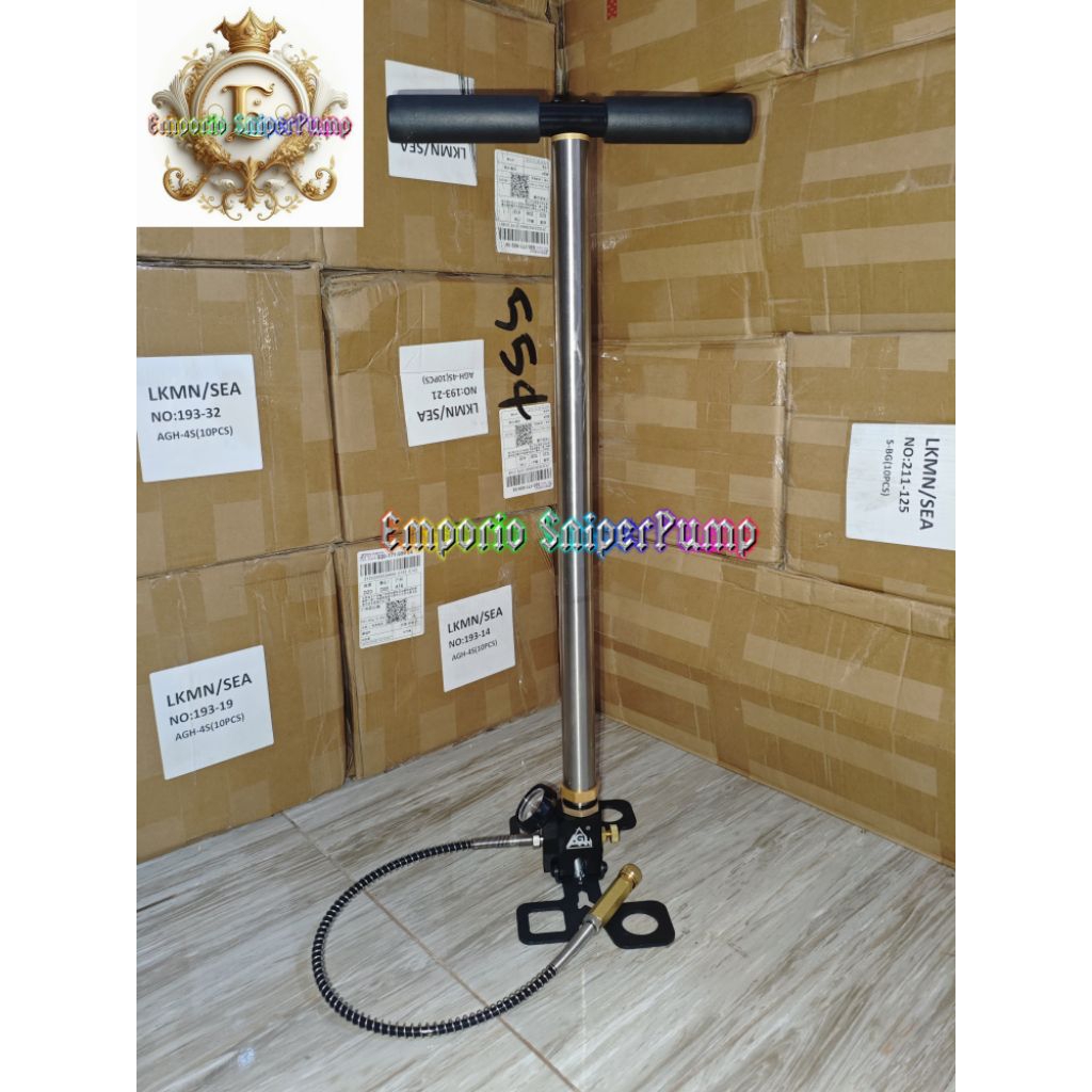 Pompa PCP 3 Stage Butterfly AGH Evo, Pompa PCP Import 6000psi Pressure Gauge