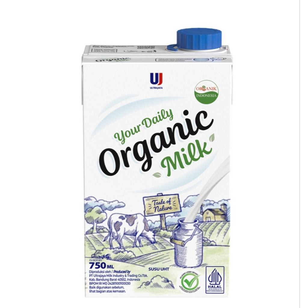 

Ultra Milk Susu Cair UHT Organik Kotak 750 ml