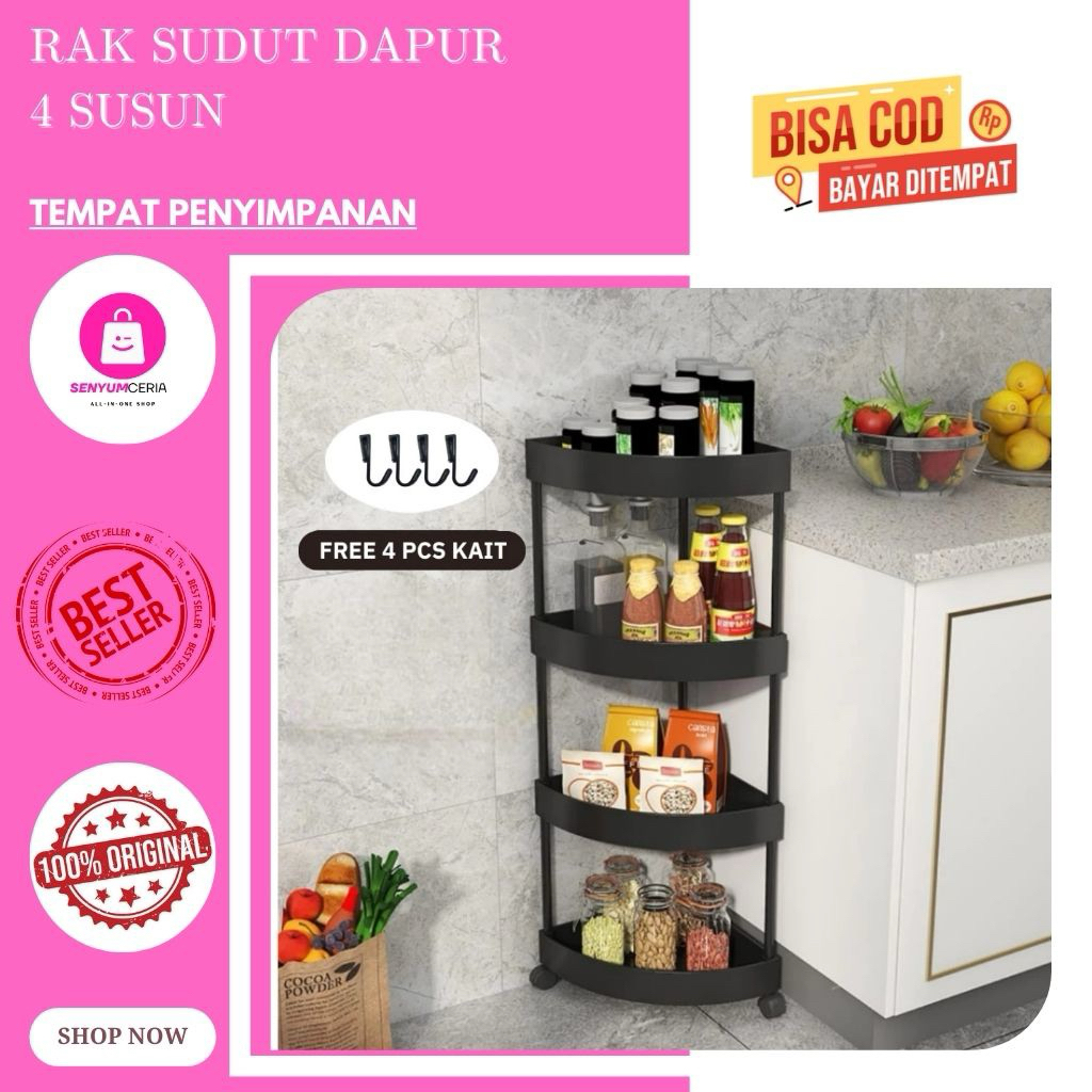 [SCS] - Rak Serbaguna Buku Portable / Rak 2susun / 3susun / 4susun / 5susun / Rak Bumbu Dapur / Rak 