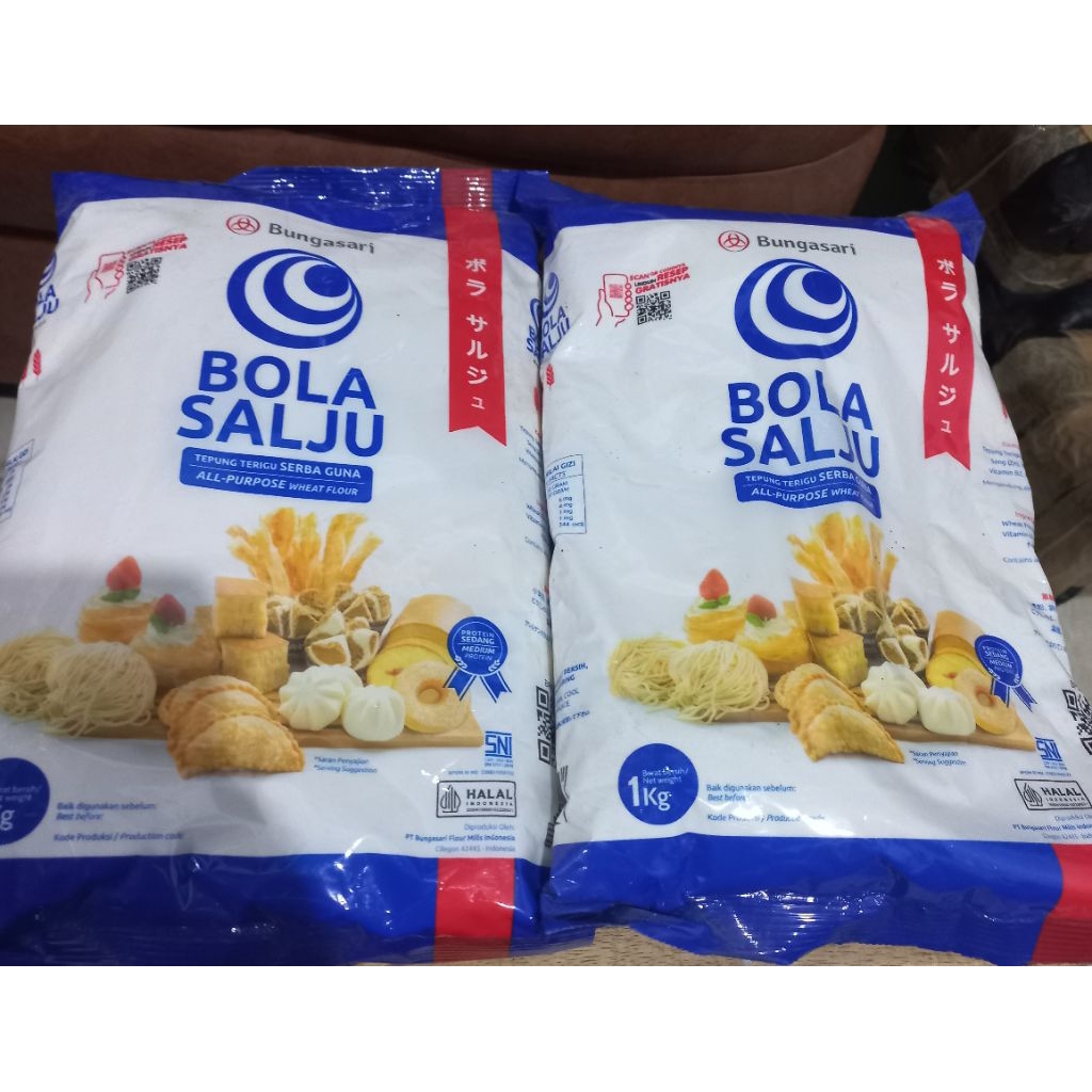 

2 pack tepung bola salju kemasan 1 kg
