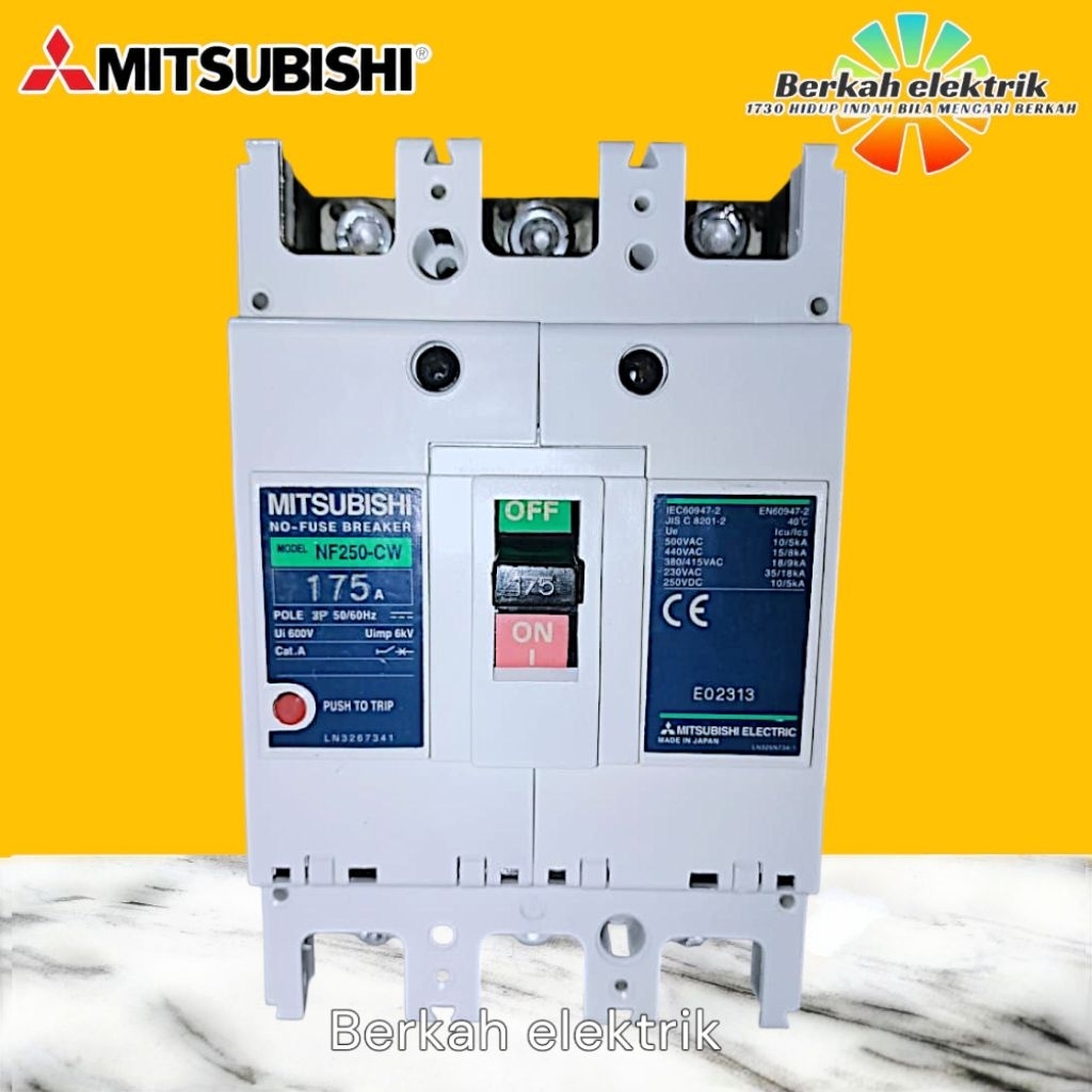 Mccb Mitsubishi NF250-CW 250A 200A 175A