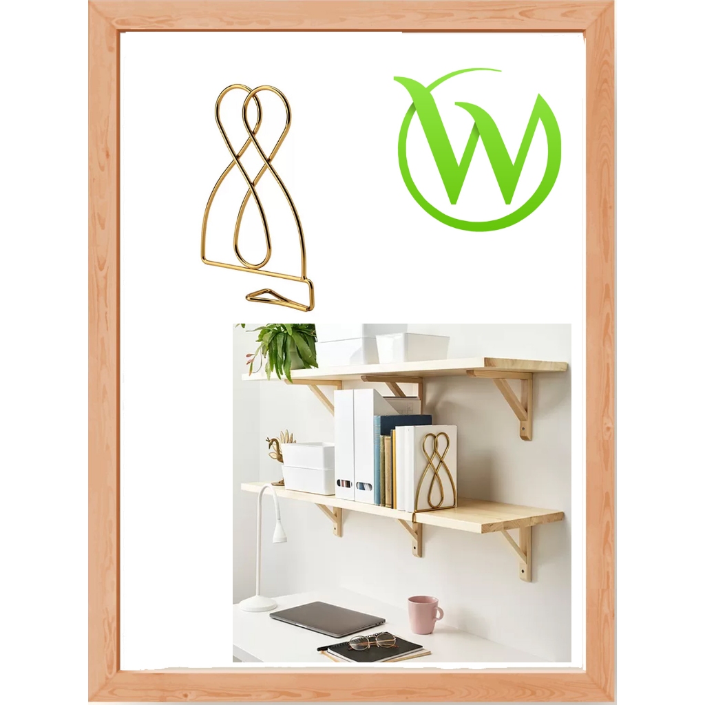 

Penahan buku baja jepit di meja rak SPAJL , warna emas