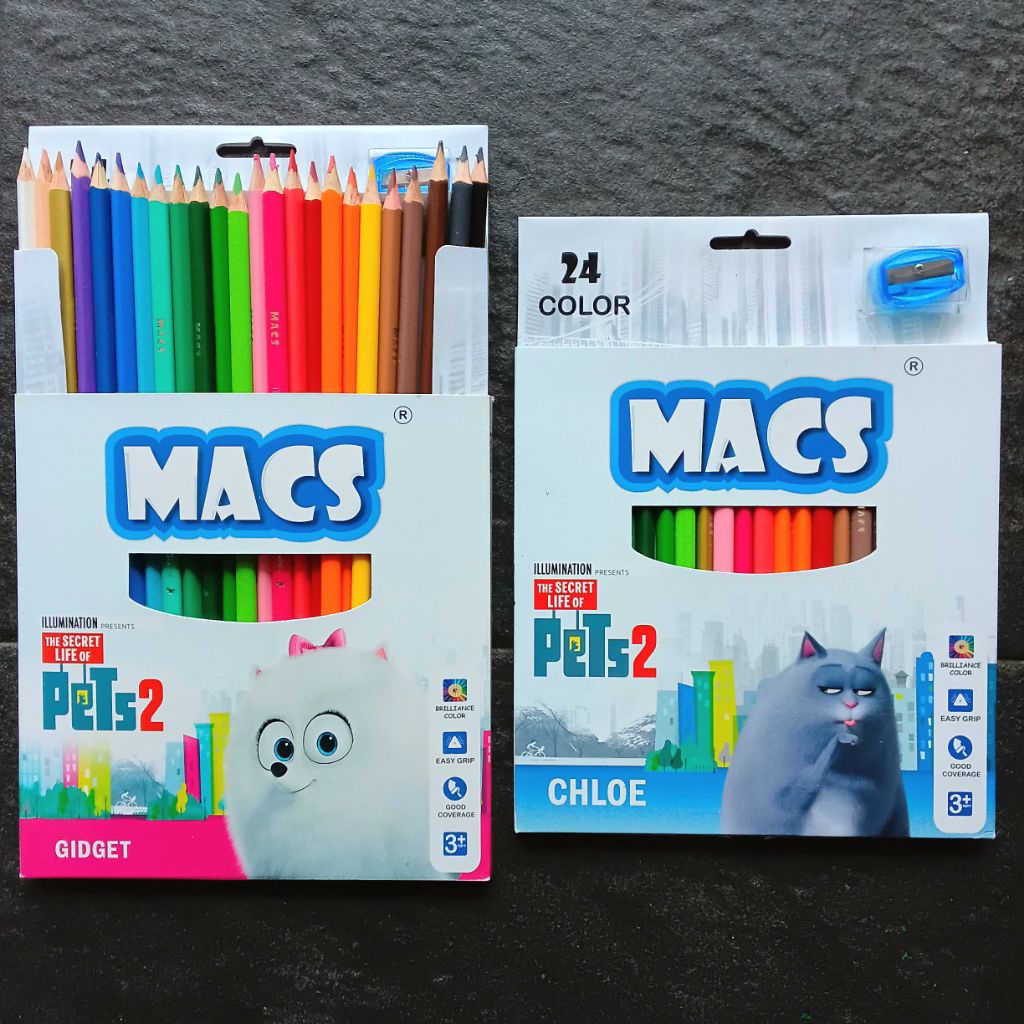 

Pensil Warna Colored Pencils Macs 24 Warna Panjang ( Set ) [ Original ]