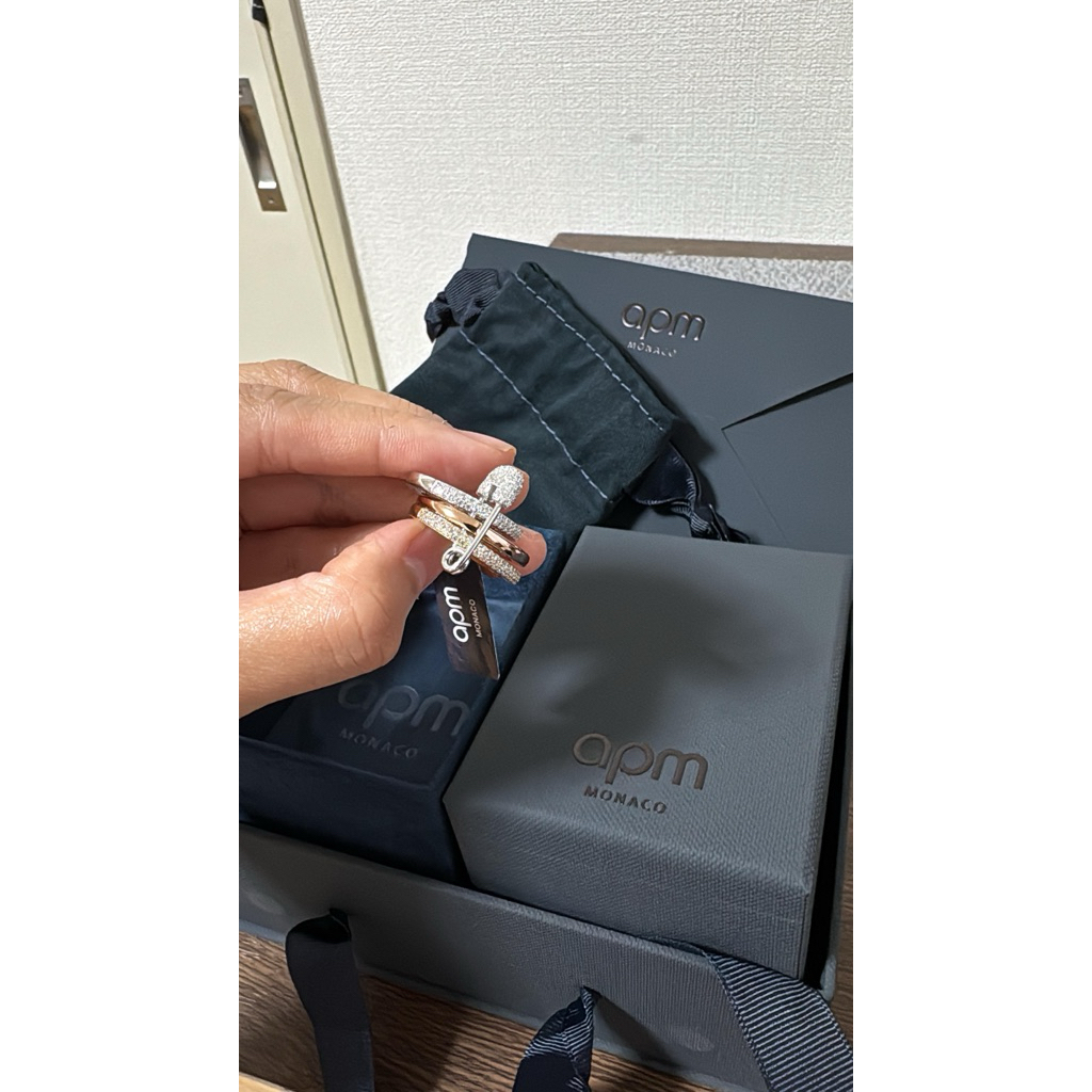APM MONACO SAFETY PIN RING ORIGINAL (PO JEPANG)