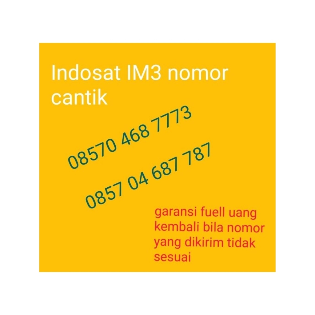 Indosat IM3 no cantik
