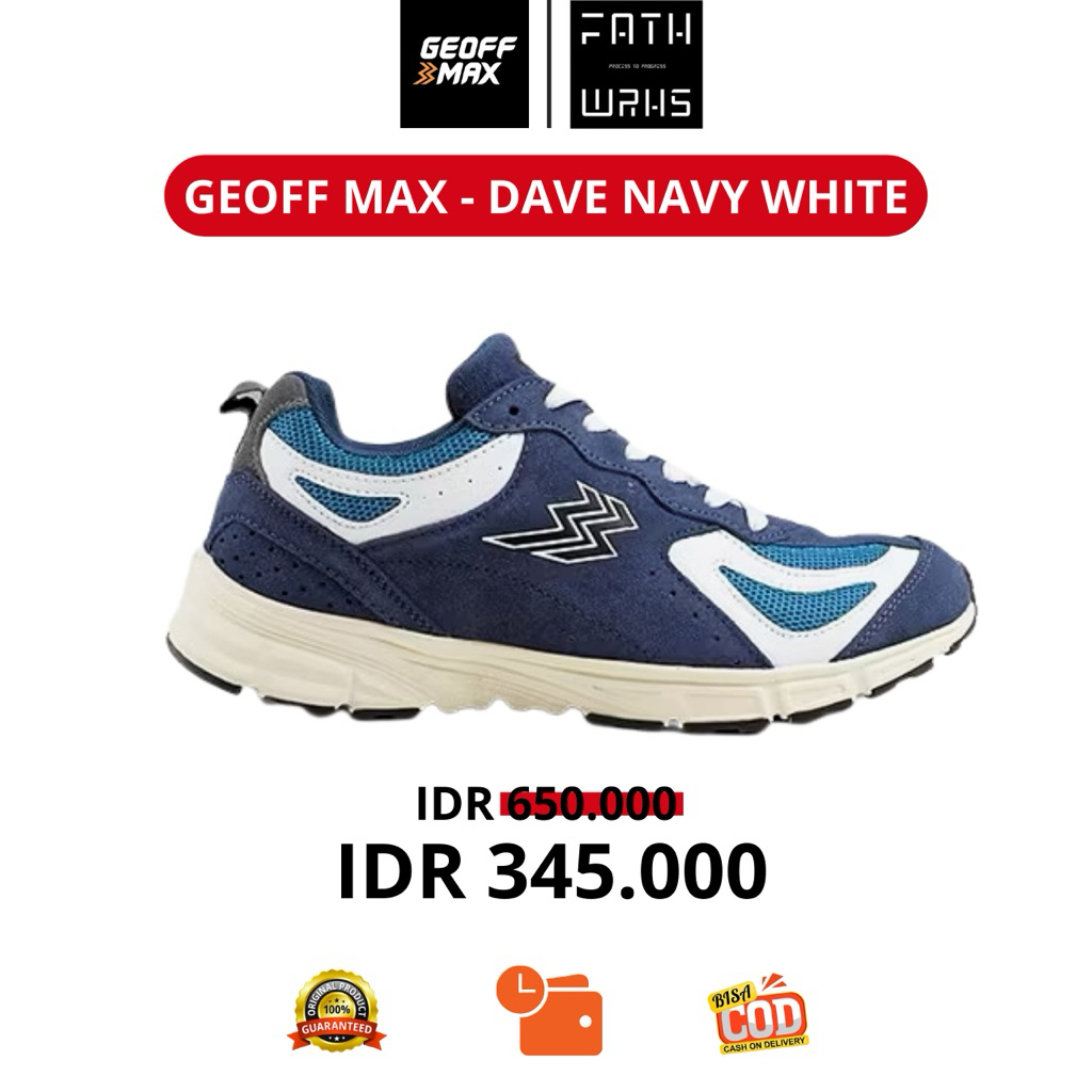 Sepatu Geoff Max Original - Dave Navy Blue | Shoes Cupsole | Sepatu Olahraga | Sepatu Unisex