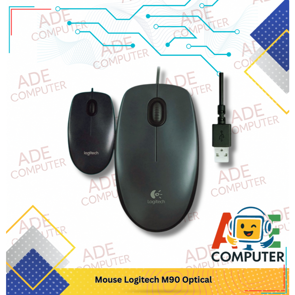 Mouse Logitech M90 Optical USB Original | Mouse Laptop Mouse Komputer / Logitech M90