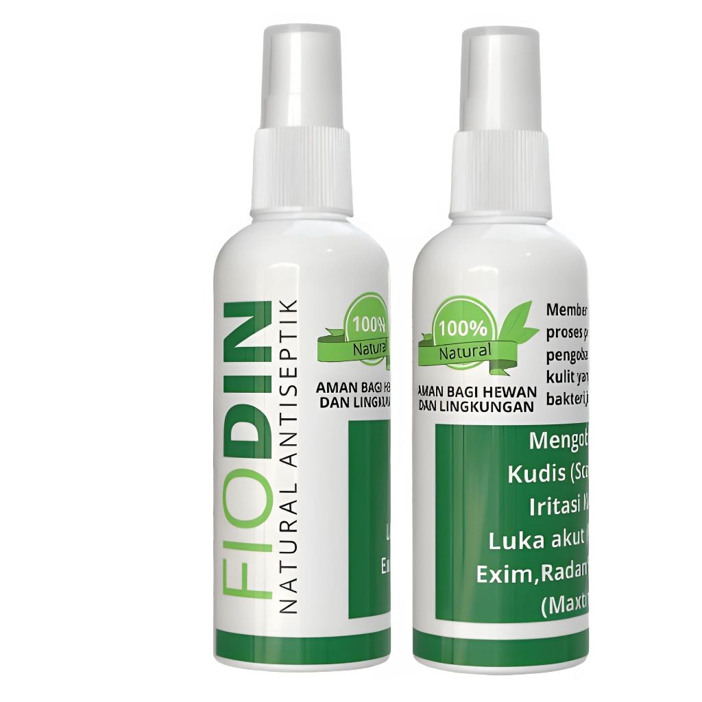 Livvicstore Fiodin Spray Natural - Obat Skabies Demodex Gatal Luka Jamur Borok Hewan Anjing Kucing