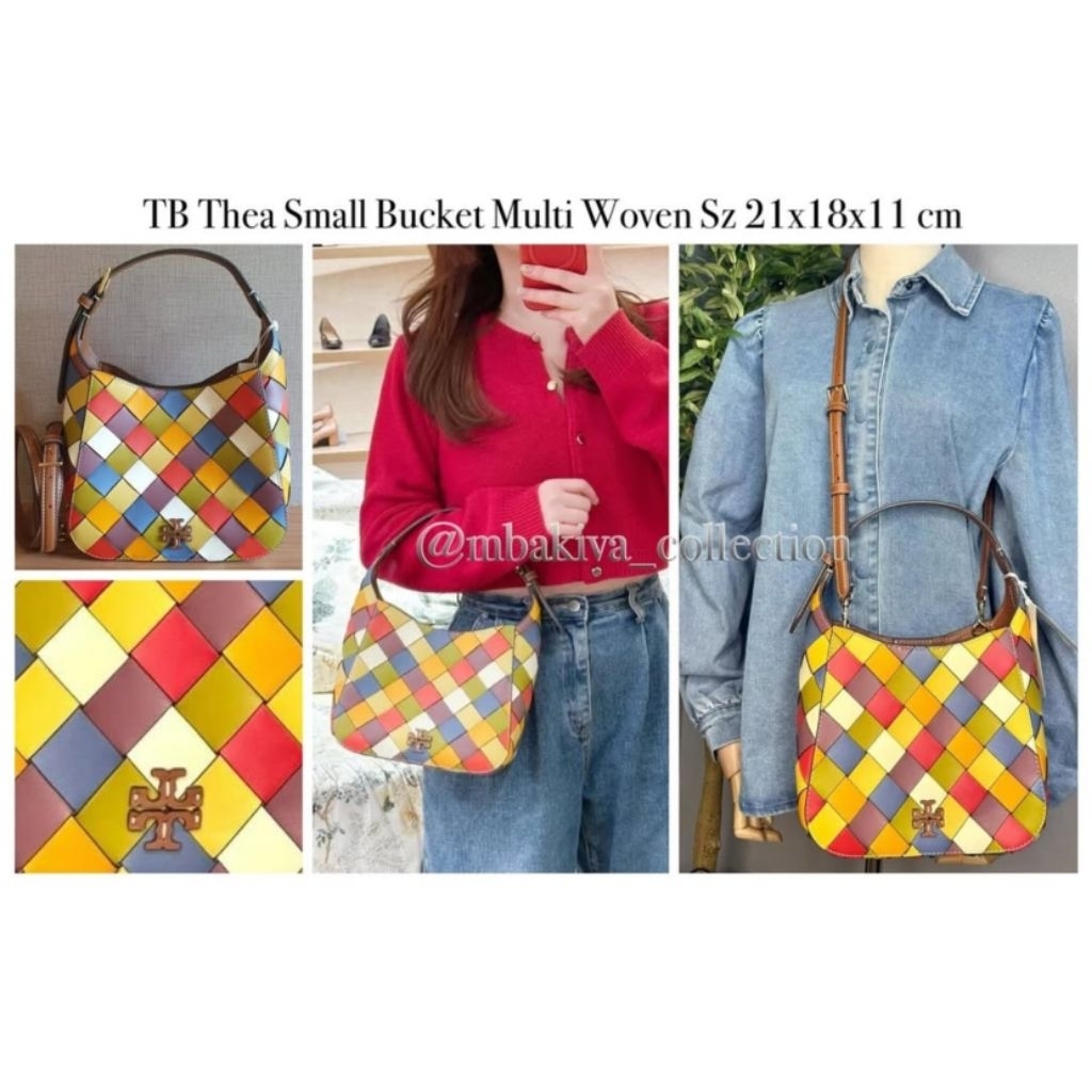 TB Thea Small Bucket Multi Woven