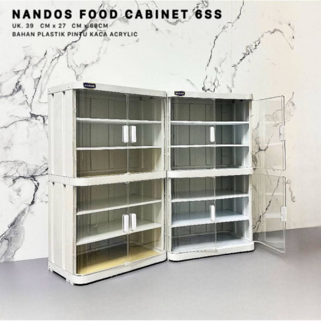 Food Cabinet NANDOS 6 Susun - Rak Plastik Serbaguna - Tempat Penyimpanan Makanan & Kosmetik Tempat O