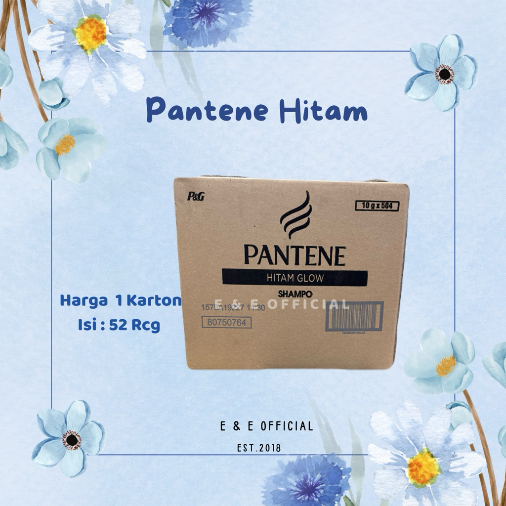 1 KARTON SHAMPO PANTENE HITAM / SAMPO PANTENE RENCENGAN SACHET / SAMPO PANTENE RAMBUT PANJANG