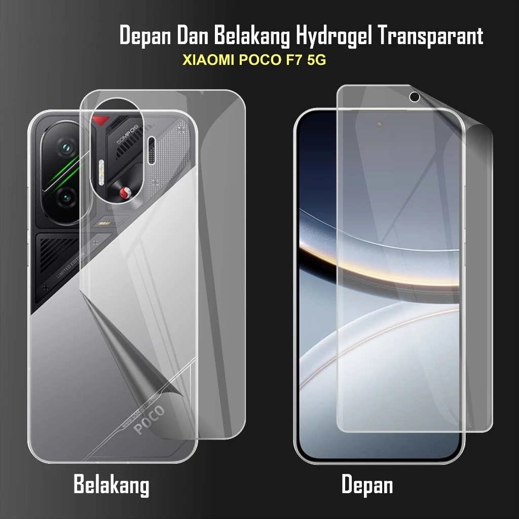 Matte Hydrogel Poco F7 Matte Hydrogel Full Depan Belakang