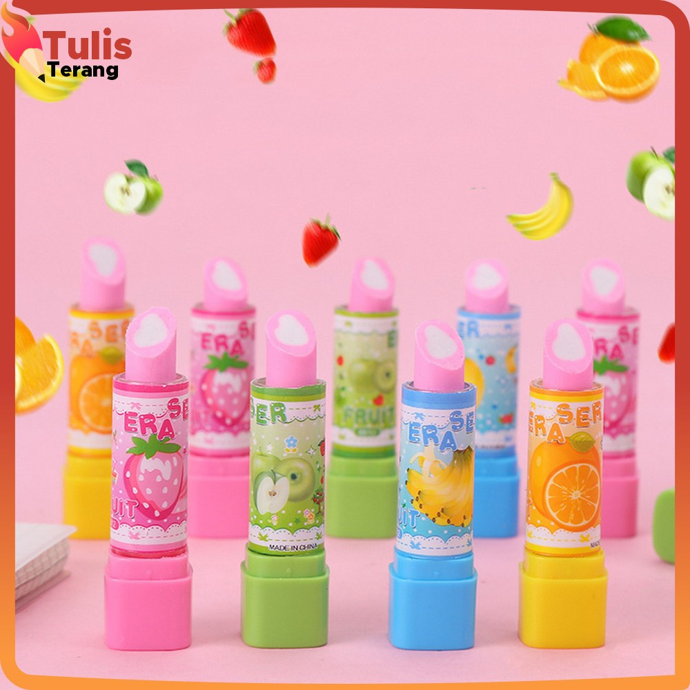 

EC Penghapus Pensil Model Lipstik Karakter Buah Random / Eraser Buah Warna Warni Lucu / Penghapus Pensil Eraser Fruits Import Tulis Terang A70