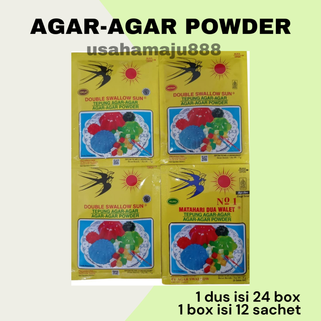 

Agar Agar Walet Swallow / Cap Bola Dunia 1 Sachet