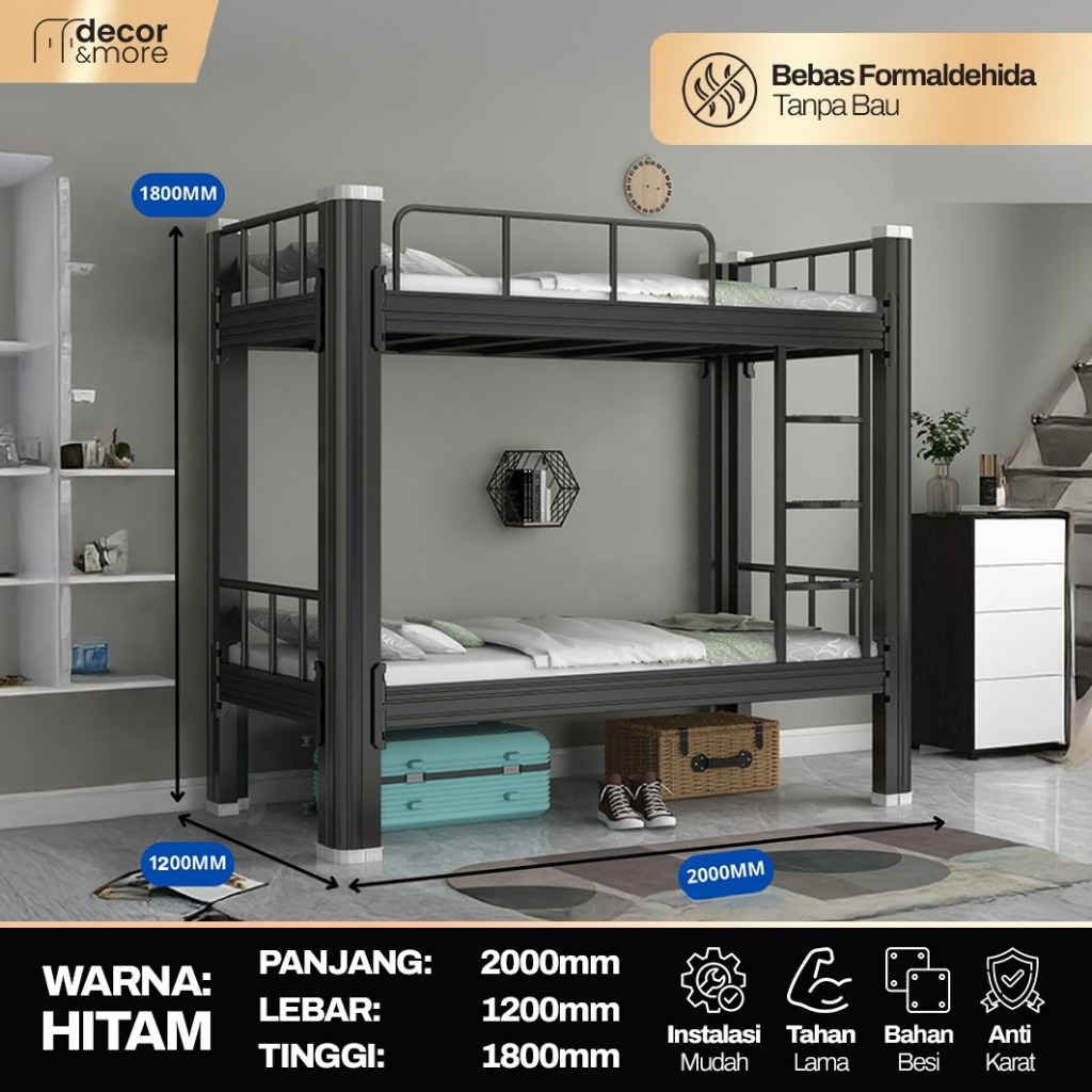 DIPAN TEMPAT TIDUR DIPAN KASUR 180x200 RANJANG TINGKAT 2 SUSUN RANJANG KASUR DIPAN TINGKAT MINIMALIS