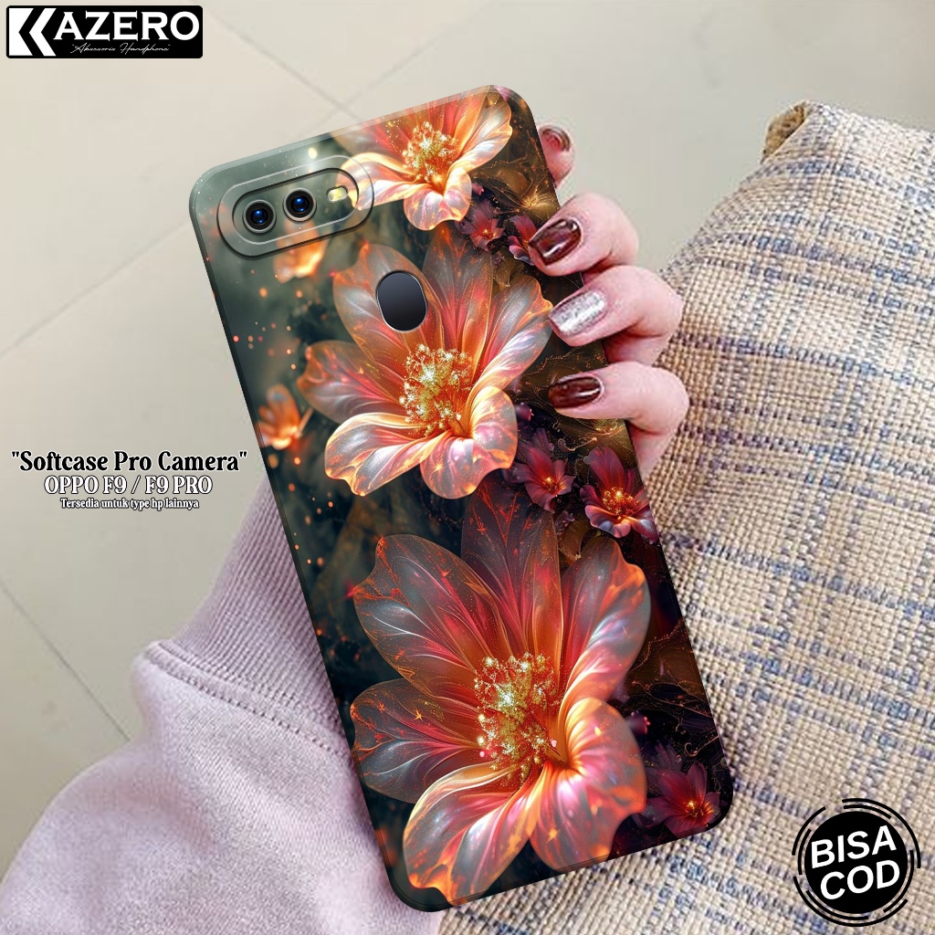 Kesing Hp OPPO F9 / F9 PRO Terbaru Fashion Case Bunga Softcase OPPO F9 / F9 PROSilikon Pro Camera Ca