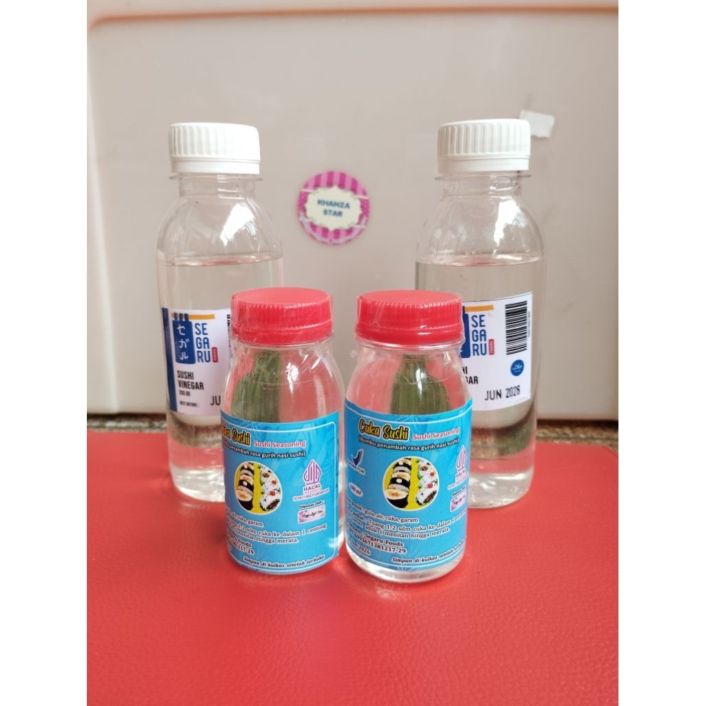 

Cuka sushi 100ml 200ml cuka nasi seasoning rice vinegar pengganti mirin halal mui bahan sushi cuka beras nasi sushi termurah promo sale