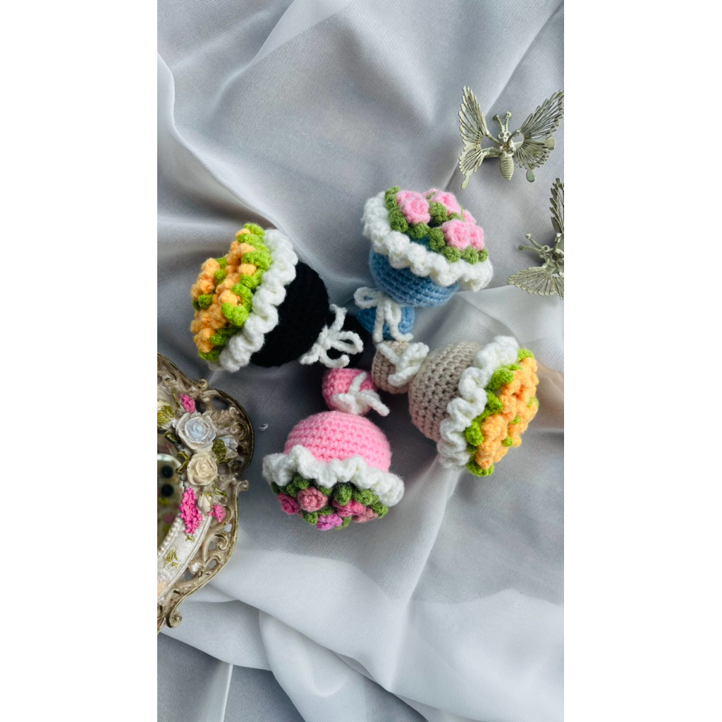 PRE-ORDER | GANCI RAJUT BUKET MINI | GANCI AMIGURUMI BUKET MINI | AMIGURUMI BUKET MINI | GANTUNGAN T