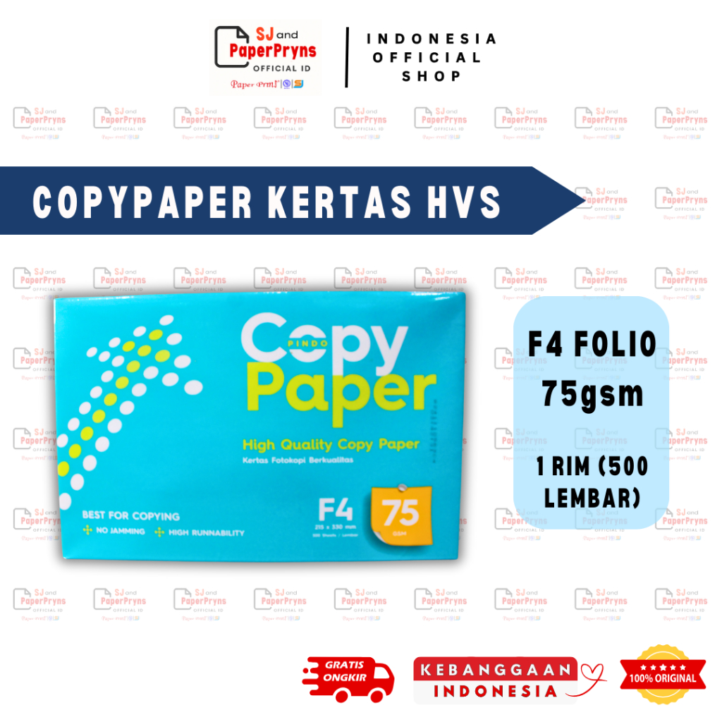 

CopyPaper Kertas HVS Fotokopi F4 Folio - 75 GSM