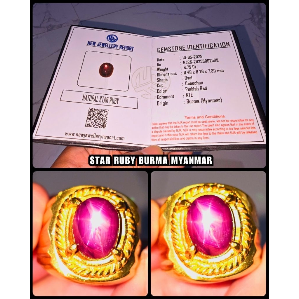 natural ruby delima burma asli myammar  + sertifikat lab