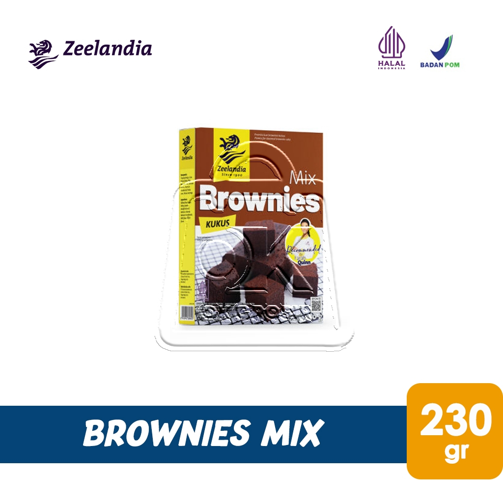 

Brownies Mix Kukus Zeelandia Premiks Brownis Instant (Box 230gr)