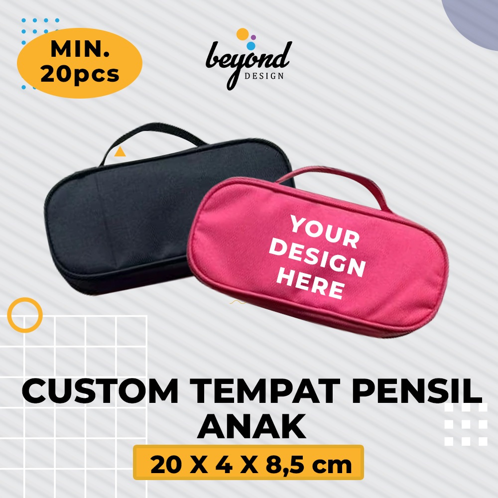 

Tempat Pensil Anak Custom Logo Gambar Souvenir Merchandise Ulang Tahun Syukuran Murah