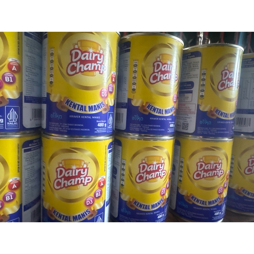 

Susu Kaleng Dairy Champ kemasan 480gr