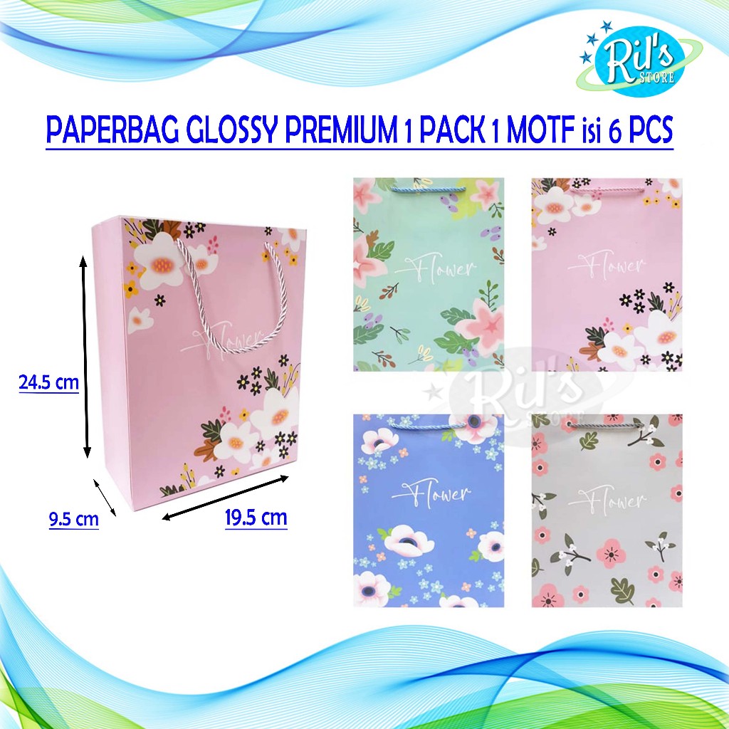 

PAPERBAG GLOSSY PREMIUM KECIL 19.5x9.5x24.5 CM - PAPERBAG PARTY - KADO - TAS KECIL 19.5 x 9.5 x 24.5cm