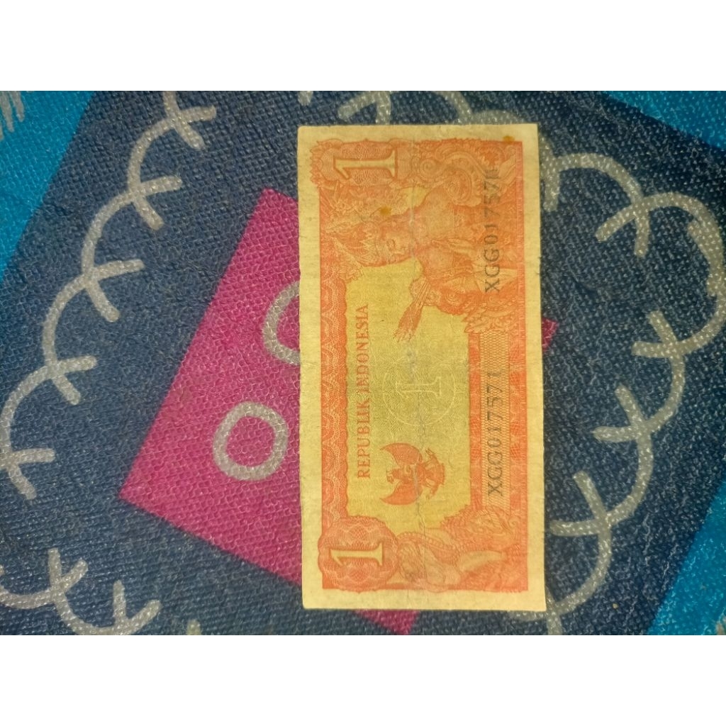 uang kuno 1 rupiah soekarno tahun 1964