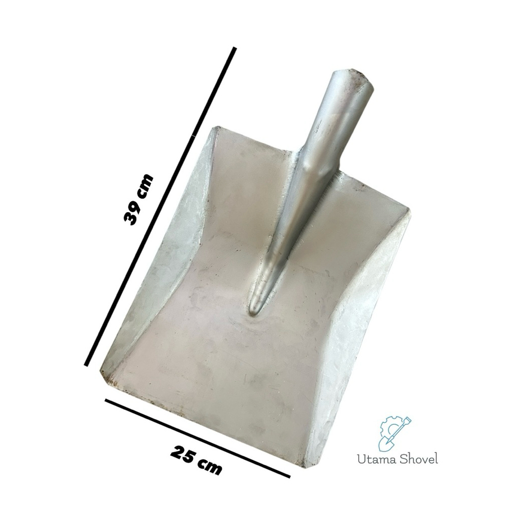 Sekop Baja Sekop Plat Baja Putih Tebal