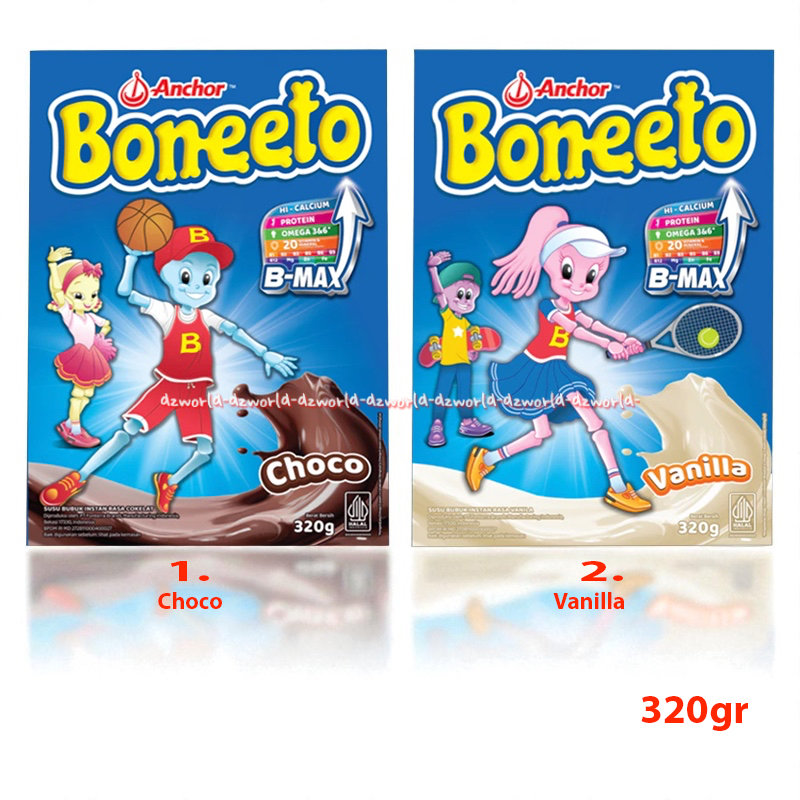 

Boneeto Anchor 320gr Susu Boneto Yummy Choco Creamy Vanilla Susu Bubuk Krimi Vanila Yami Choko Coklat Chocolate Ancor 320 gr