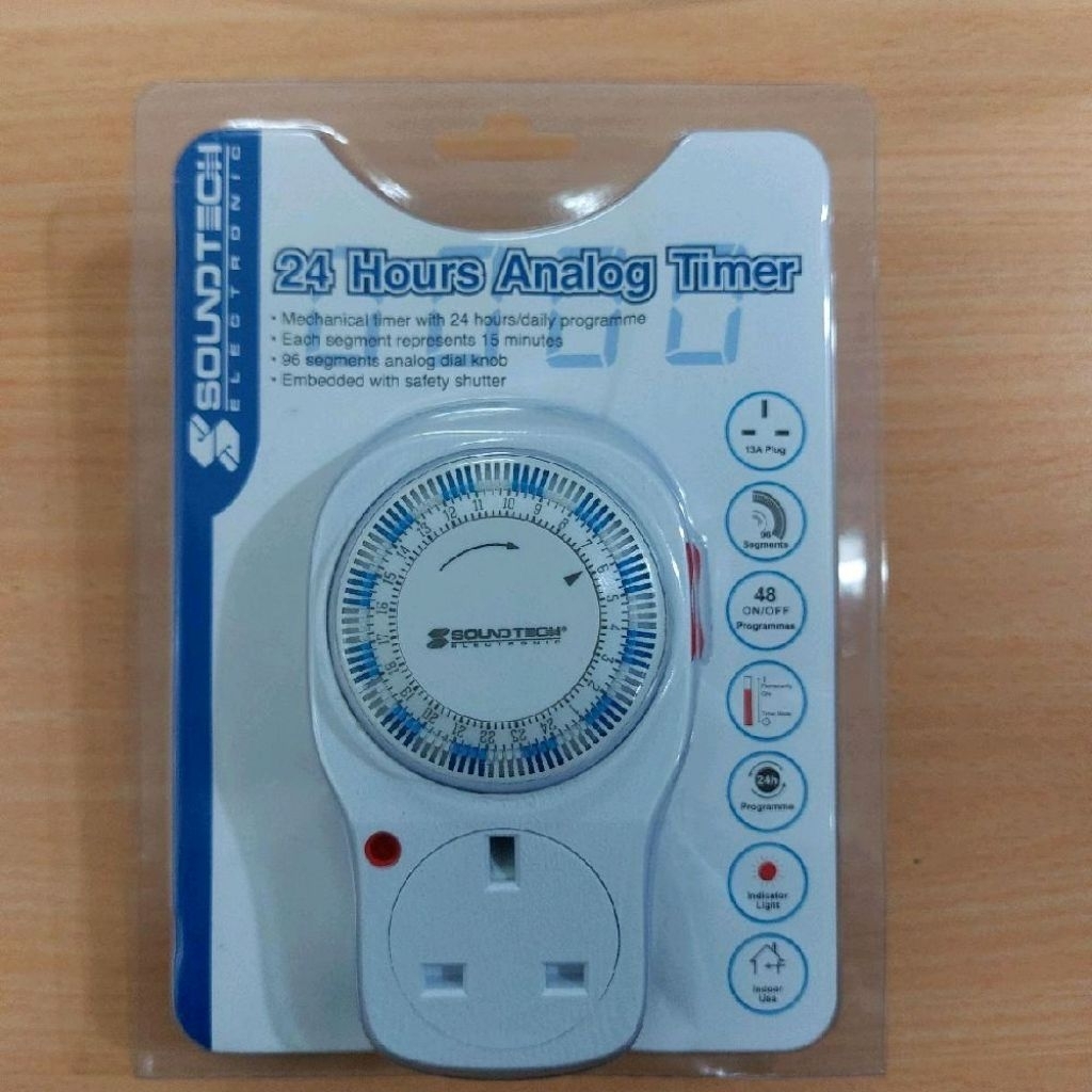 Timer Analog Kaki 3 (AC-AC) dengan Lampu Indikator
