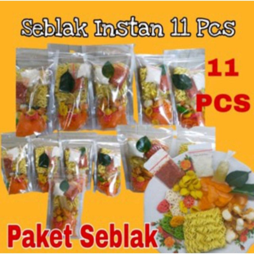 

SEBLAK INSTAN 11 PCS/ PAKET SEBLAK/PAKET USAHA HARGA RESELLER /BONUS 1 BUNGKUS