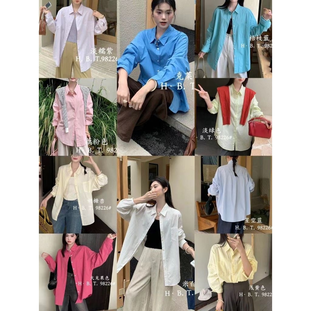 98226 HBT / Kemeja Oversize Fantasy / kemeja softjeans / oversize / kemeja wanita / atasan wanita / 