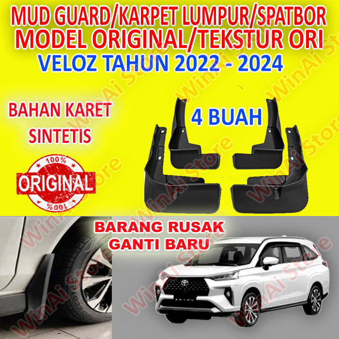 MUDGUARD/KARPET LUMPUR VELOZ TAHUN 2022-2024