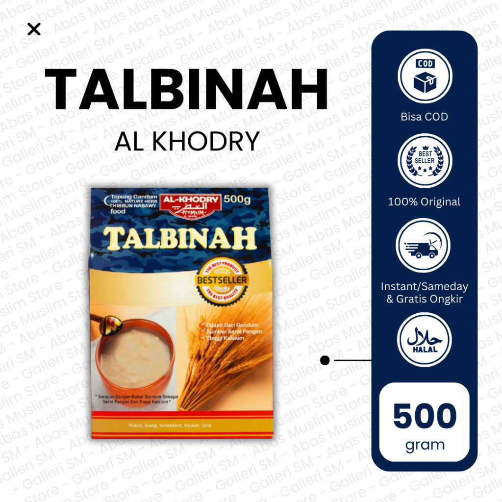 

Tepung Bubuk Talbinah 500 gr Al Khodry Obat Pencernaan Maag Lambung Asli Original