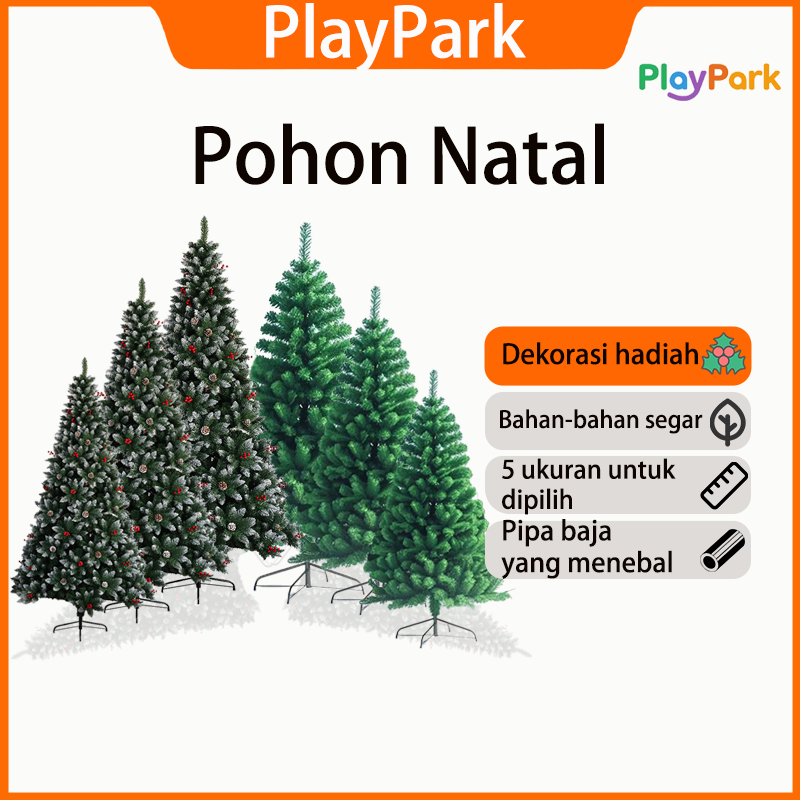 [Harga Promo Awal]PlayPark Pohon Natal Christmas Tree 2 Meter 1.5 Meter 1 Meter Model Baru Lengkap P