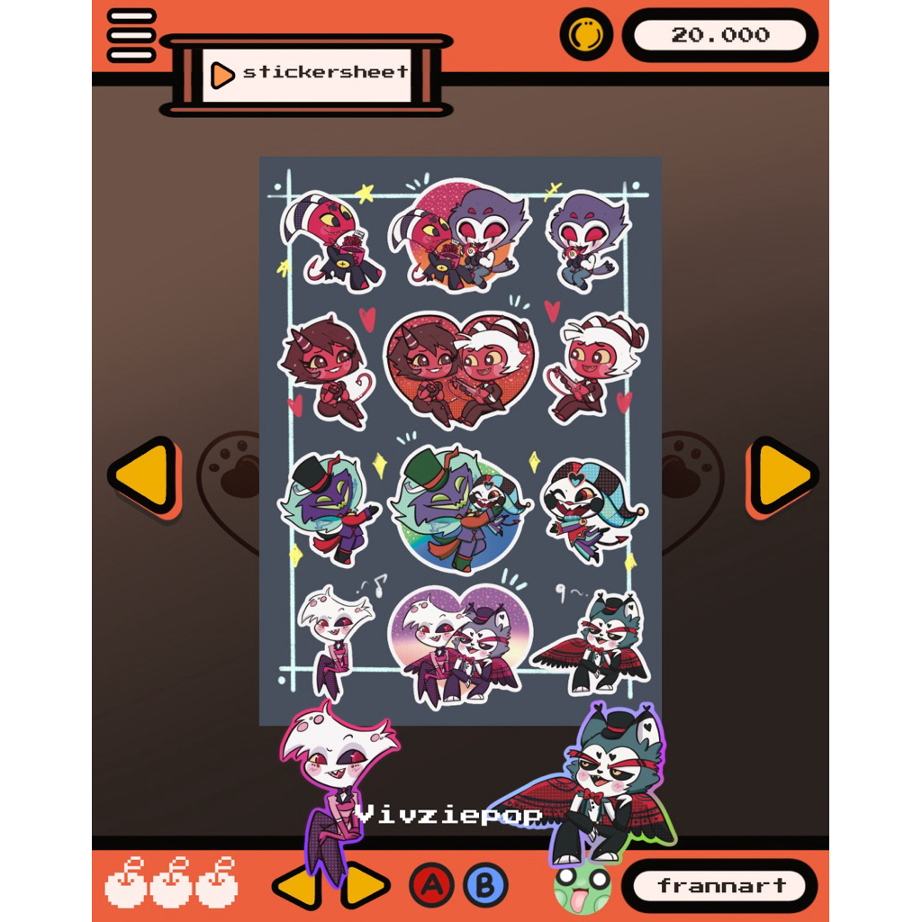 

imredpanda frannart vivziepop sticker sheet