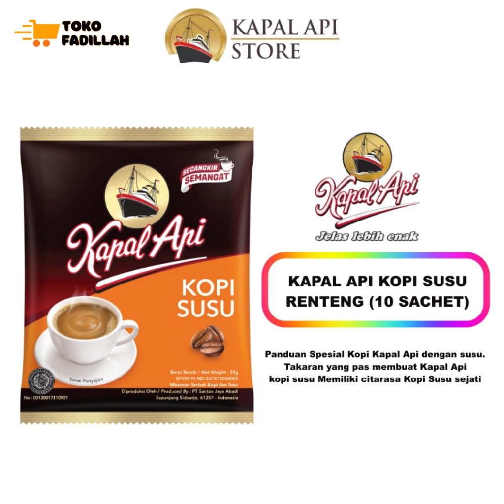 

Kapal Api Kopi Susu Renteng isi 10 Sachet