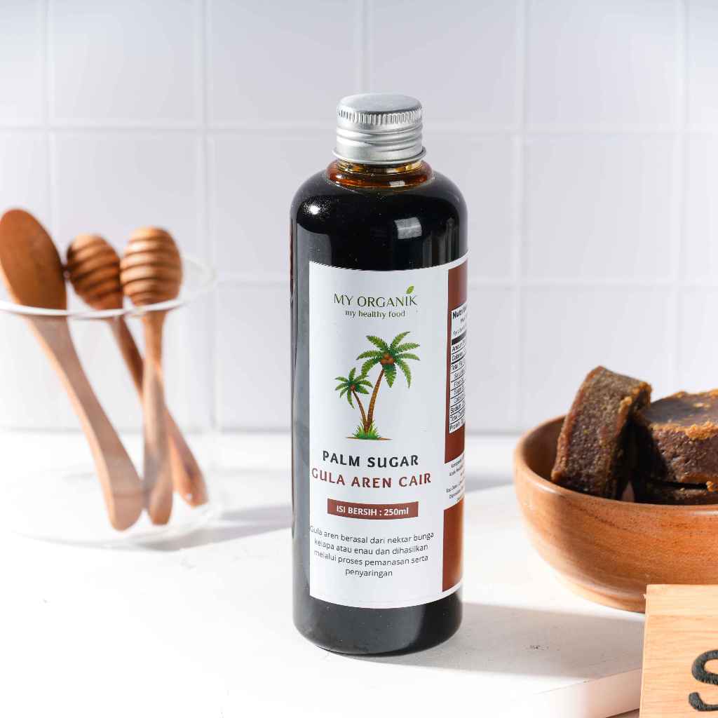 

My Organik Syrup Palm Sugar Liquid Pure 100% / Gula Aren Cair Organik Murni Premium Asli 100%