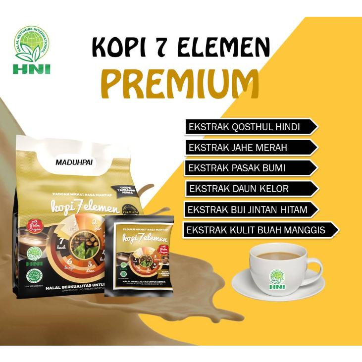 

KOPI SEVEL PREMIUM HNI (7 elemen) 10 SACHET