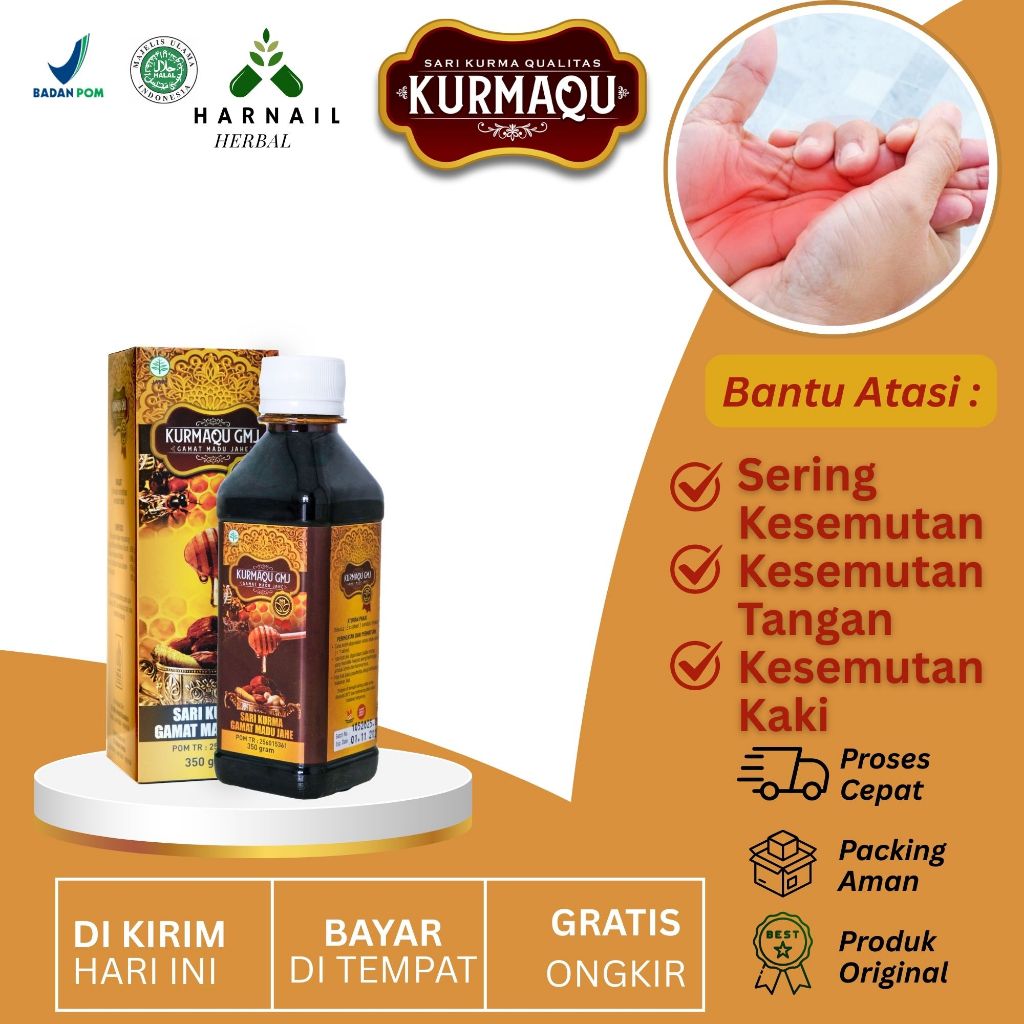 Obat Untuk Sering Kesemutan,Kesemutan Tangan,Kesemuatan Kaki Dengan Kurmaqu 100% Madu Asli