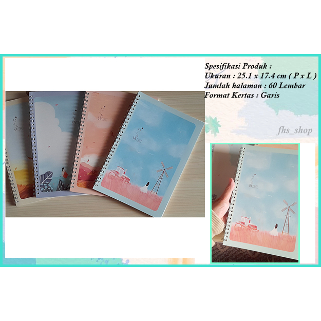 Notebook B5 NotebookSpiral B5 Notebook Lucu Notebook Aesthetic Miss You Notebook B5