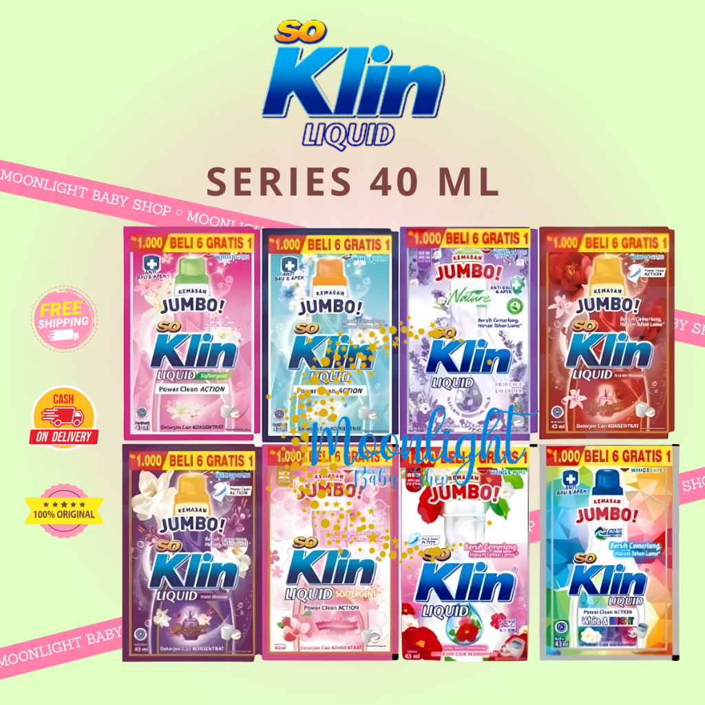 SO KLIN Liquid Series 40ml  - 1 Pcs Detergen Cair Konsentrat