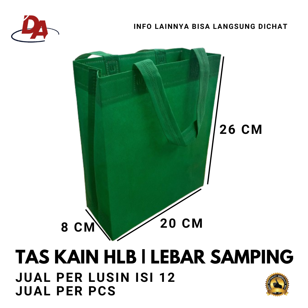 Tas Kain 20x26x8 Per PCS - Tas Spunbond - Tas kain Kanvas - Goodie bag