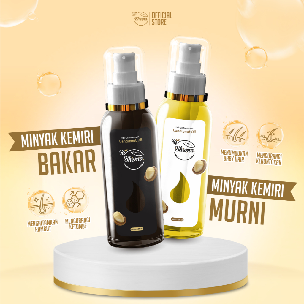 Bio Shema - BPOM 100% Murni Minyak Kemiri Murni Dan Kemiri Bakar