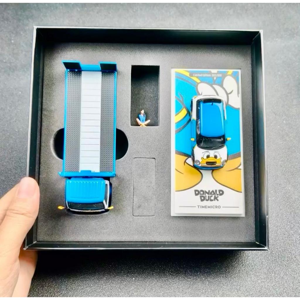 TIME MICRO - MINI COOPER DONALD DUCK + TRUCK - Combination Set - scale 1:64