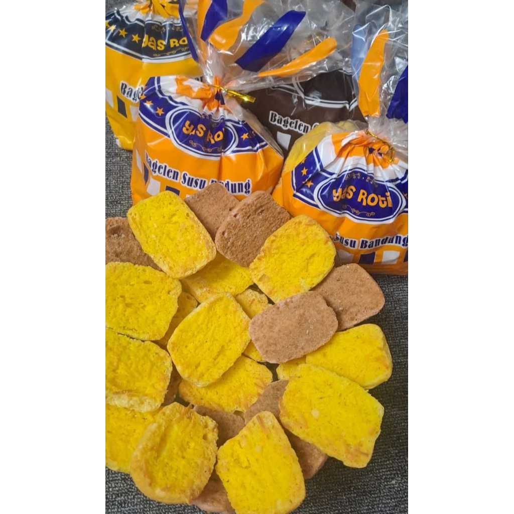 

roti kering bagelen susu bandung 1 dus isi 4 kantong 3 varian rasa promo